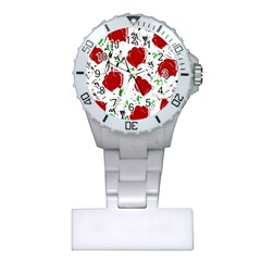 Red Roses 2 Plastic Nurses Watch by Valentinaart