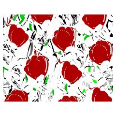 Red Roses 2 Double Sided Flano Blanket (medium) 