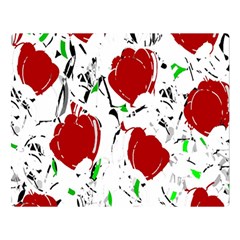 Red Roses 2 Double Sided Flano Blanket (large) 