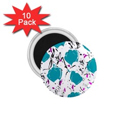 Cyan Roses 1 75  Magnets (10 Pack) 