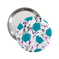 Cyan Roses 2 25  Handbag Mirrors