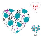 Cyan roses Playing Cards (Heart)  Front