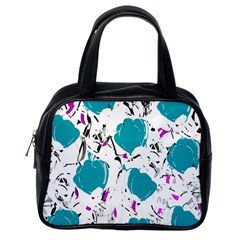 Cyan Roses Classic Handbags (one Side)