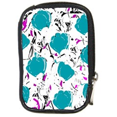 Cyan Roses Compact Camera Cases by Valentinaart