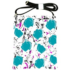 Cyan Roses Shoulder Sling Bags