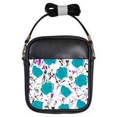 Cyan Roses Girls Sling Bags