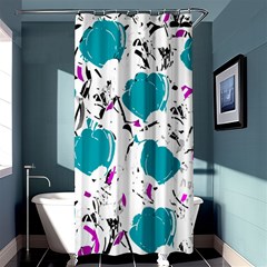 Cyan Roses Shower Curtain 36  X 72  (stall) 