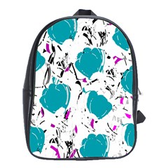 Cyan Roses School Bags (xl) 