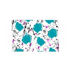 Cyan Roses Satin Wrap