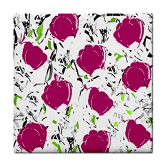 Magenta Roses Tile Coasters