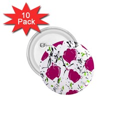 Magenta Roses 1 75  Buttons (10 Pack)