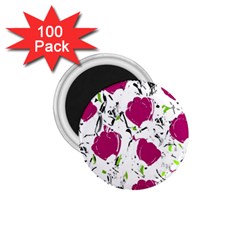 Magenta Roses 1 75  Magnets (100 Pack) 