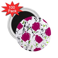 Magenta Roses 2 25  Magnets (100 Pack) 