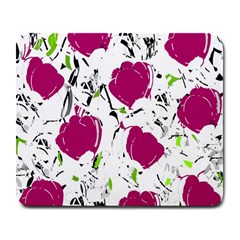 Magenta Roses Large Mousepads by Valentinaart