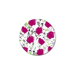 Magenta Roses Golf Ball Marker