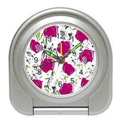 Magenta Roses Travel Alarm Clocks by Valentinaart