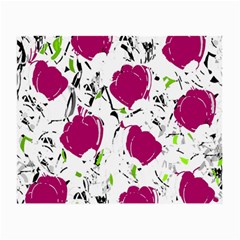 Magenta Roses Small Glasses Cloth