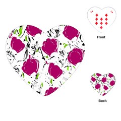 Magenta Roses Playing Cards (heart) 