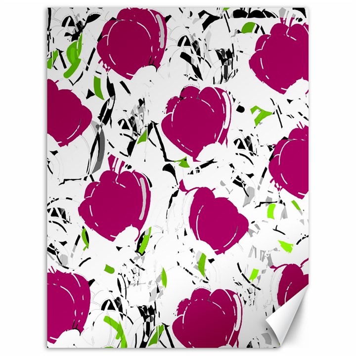 Magenta roses Canvas 18  x 24  