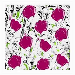 Magenta Roses Medium Glasses Cloth by Valentinaart