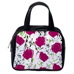 Magenta Roses Classic Handbags (one Side) by Valentinaart