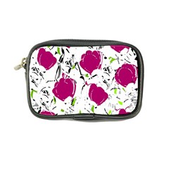 Magenta Roses Coin Purse by Valentinaart