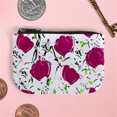 Magenta Roses Mini Coin Purses by Valentinaart