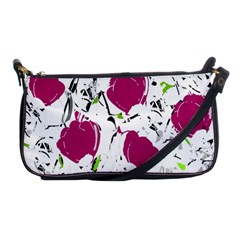 Magenta Roses Shoulder Clutch Bags by Valentinaart