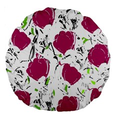 Magenta Roses Large 18  Premium Round Cushions