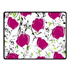 Magenta Roses Double Sided Fleece Blanket (small) 