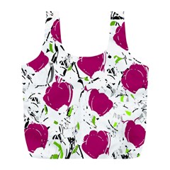 Magenta Roses Full Print Recycle Bags (l) 