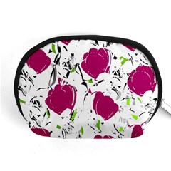 Magenta Roses Accessory Pouches (medium)  by Valentinaart