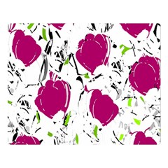 Magenta Roses Double Sided Flano Blanket (large)  by Valentinaart