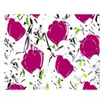 Magenta roses Double Sided Flano Blanket (Large)  Blanket Back