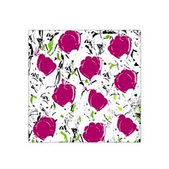 Magenta Roses Satin Bandana Scarf