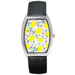 Yellow roses 2 Barrel Style Metal Watch Front