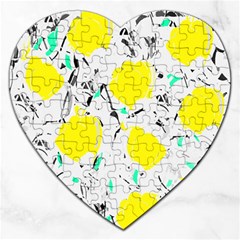 Yellow Roses 2 Jigsaw Puzzle (heart) by Valentinaart