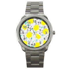 Yellow Roses 2 Sport Metal Watch