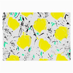 Yellow Roses 2 Large Glasses Cloth (2-side)