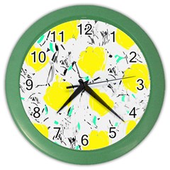 Yellow Roses 2 Color Wall Clocks