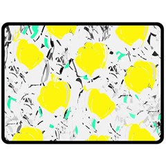 Yellow Roses 2 Fleece Blanket (large)  by Valentinaart