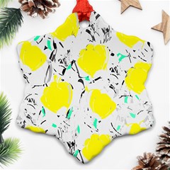 Yellow Roses 2 Snowflake Ornament (2-side)