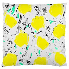 Yellow Roses 2 Large Cushion Case (one Side) by Valentinaart