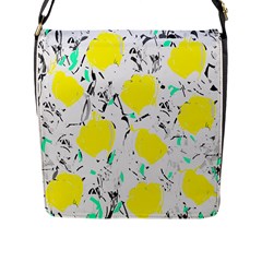 Yellow Roses 2 Flap Messenger Bag (l) 