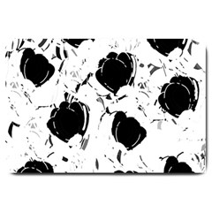 Black Roses Large Doormat 