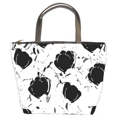 Black Roses Bucket Bags by Valentinaart