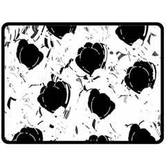 Black Roses Fleece Blanket (large) 