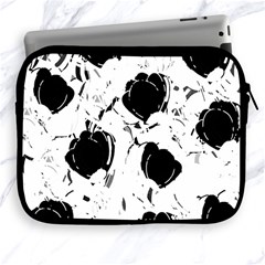 Black Roses Apple Ipad 2/3/4 Zipper Cases by Valentinaart