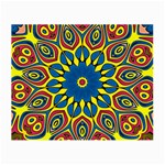 Yellow Flower Mandala Small Glasses Cloth Front