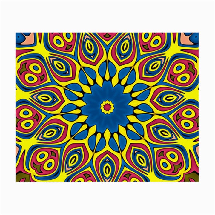 Yellow Flower Mandala Small Glasses Cloth